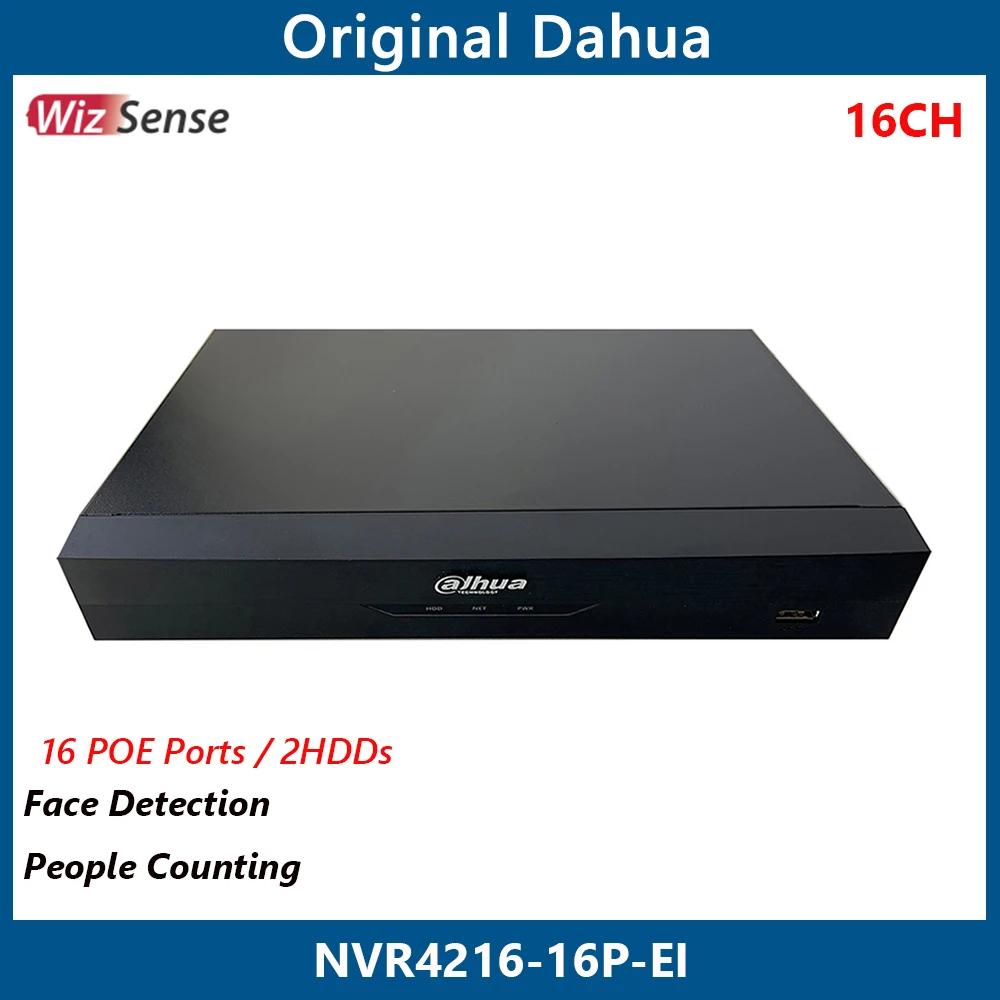 Dahua Ʈũ   16PoE 2HDD, H.265 + AI  ν, ONVIF NVR 16 ä NVR4216-16P-EI īƮ